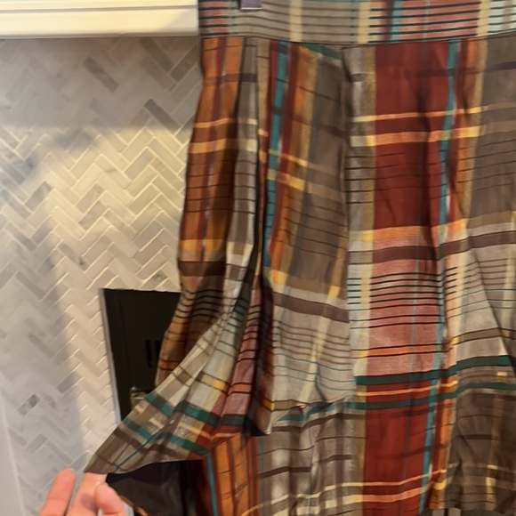 Antonio Melani Plaid Ruffle front skirt size 10 - Picture 2 of 4